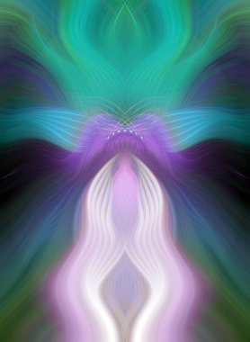 Canlı Soyut Sanatsal Simetrik Renkli Kaleydoskopik Tasarım Parlak Desenler, Geometrik Şekiller, Modern Geleceğsel Sanatsal Biçimli Değişken Enerji