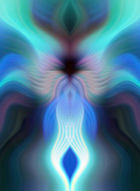 Canlı Soyut Sanatsal Simetrik Renkli Kaleydoskopik Tasarım Parlak Desenler, Geometrik Şekiller, Modern Geleceğsel Sanatsal Biçimli Değişken Enerji