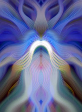 Canlı Soyut Sanatsal Simetrik Renkli Kaleydoskopik Tasarım Parlak Desenler, Geometrik Şekiller, Modern Geleceğsel Sanatsal Biçimli Değişken Enerji