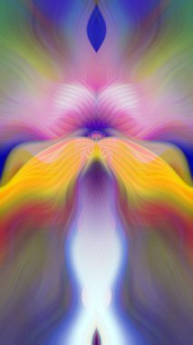 Canlı Soyut Sanatsal Simetrik Renkli Kaleydoskopik Tasarım Parlak Desenler, Geometrik Şekiller, Modern Geleceğsel Sanatsal Biçimli Değişken Enerji