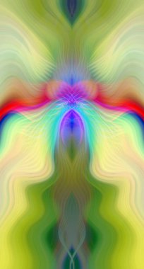 Canlı Soyut Sanatsal Simetrik Renkli Kaleydoskopik Tasarım Parlak Desenler, Geometrik Şekiller, Modern Geleceğsel Sanatsal Biçimli Değişken Enerji