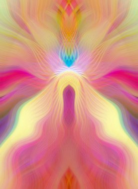 Canlı Soyut Sanatsal Simetrik Renkli Kaleydoskopik Tasarım Parlak Desenler, Geometrik Şekiller, Modern Geleceğsel Sanatsal Biçimli Değişken Enerji