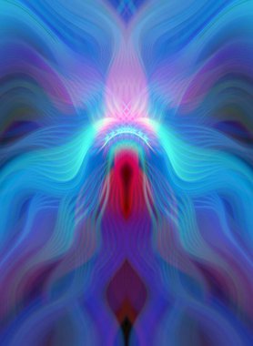 Canlı Soyut Sanatsal Simetrik Renkli Kaleydoskopik Tasarım Parlak Desenler, Geometrik Şekiller, Modern Geleceğsel Sanatsal Biçimli Değişken Enerji