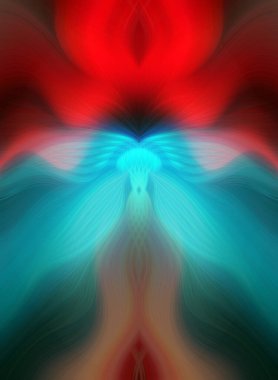 Canlı Soyut Sanatsal Simetrik Renkli Kaleydoskopik Tasarım Parlak Desenler, Geometrik Şekiller, Modern Geleceğsel Sanatsal Biçimli Değişken Enerji