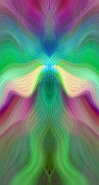 Canlı Soyut Sanatsal Simetrik Renkli Kaleydoskopik Tasarım Parlak Desenler, Geometrik Şekiller, Modern Geleceğsel Sanatsal Biçimli Değişken Enerji