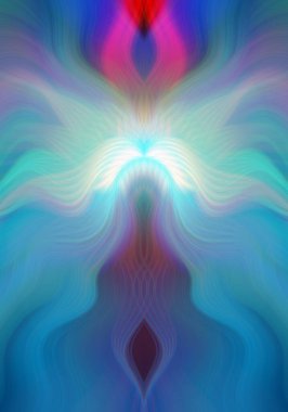 Canlı Soyut Sanatsal Simetrik Renkli Kaleydoskopik Tasarım Parlak Desenler, Geometrik Şekiller, Modern Geleceğsel Sanatsal Biçimli Değişken Enerji