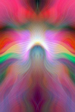 Canlı Soyut Sanatsal Simetrik Renkli Kaleydoskopik Tasarım Parlak Desenler, Geometrik Şekiller, Modern Geleceğsel Sanatsal Biçimli Değişken Enerji