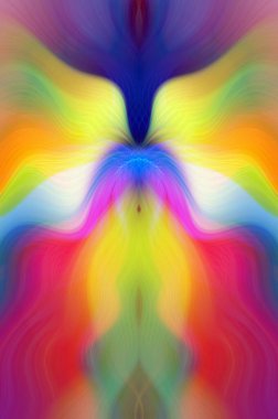 Canlı Soyut Sanatsal Simetrik Renkli Kaleydoskopik Tasarım Parlak Desenler, Geometrik Şekiller, Modern Geleceğsel Sanatsal Biçimli Değişken Enerji