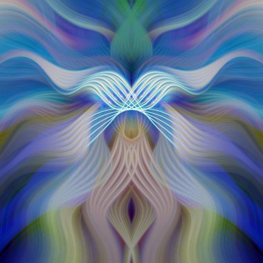 Canlı Soyut Sanatsal Simetrik Renkli Kaleydoskopik Tasarım Parlak Desenler, Geometrik Şekiller, Modern Geleceğsel Sanatsal Biçimli Değişken Enerji