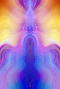 Canlı Soyut Sanatsal Simetrik Renkli Kaleydoskopik Tasarım Parlak Desenler, Geometrik Şekiller, Modern Geleceğsel Sanatsal Biçimli Değişken Enerji