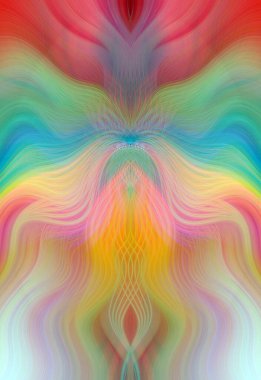 Canlı Soyut Sanatsal Simetrik Renkli Kaleydoskopik Tasarım Parlak Desenler, Geometrik Şekiller, Modern Geleceğsel Sanatsal Biçimli Değişken Enerji