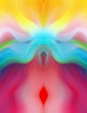 Canlı Soyut Sanatsal Simetrik Renkli Kaleydoskopik Tasarım Parlak Desenler, Geometrik Şekiller, Modern Geleceğsel Sanatsal Biçimli Değişken Enerji