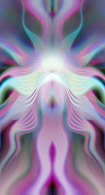 Canlı Soyut Sanatsal Simetrik Renkli Kaleydoskopik Tasarım Parlak Desenler, Geometrik Şekiller, Modern Geleceğsel Sanatsal Biçimli Değişken Enerji