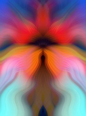 Canlı Soyut Sanatsal Simetrik Renkli Kaleydoskopik Tasarım Parlak Desenler, Geometrik Şekiller, Modern Geleceğsel Sanatsal Biçimli Değişken Enerji