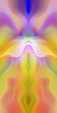 Canlı Soyut Sanatsal Simetrik Renkli Kaleydoskopik Tasarım Parlak Desenler, Geometrik Şekiller, Modern Geleceğsel Sanatsal Biçimli Değişken Enerji