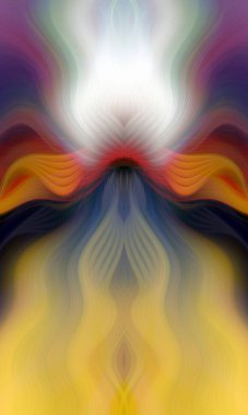 Canlı Soyut Sanatsal Simetrik Renkli Kaleydoskopik Tasarım Parlak Desenler, Geometrik Şekiller, Modern Geleceğsel Sanatsal Biçimli Değişken Enerji