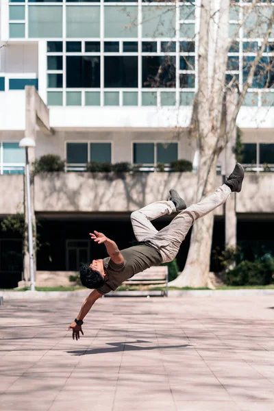 Amazing Break Dance Dancer Practicing Park Showing His Talent — Stock Photo, Image