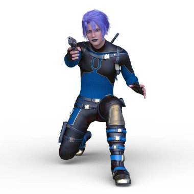 Bir siber savaşçının 3 boyutlu canlandırması