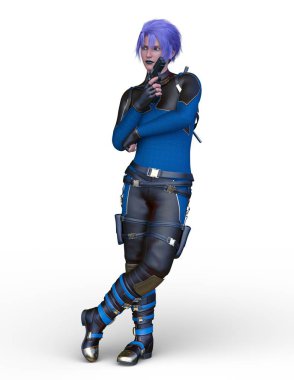 Bir siber savaşçının 3 boyutlu canlandırması