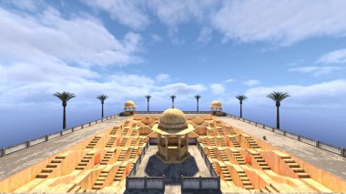 Saray avlusunun 3D görüntüsü