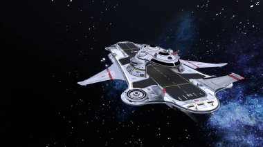 Bir uzay gemisinin 3d görüntülemesi