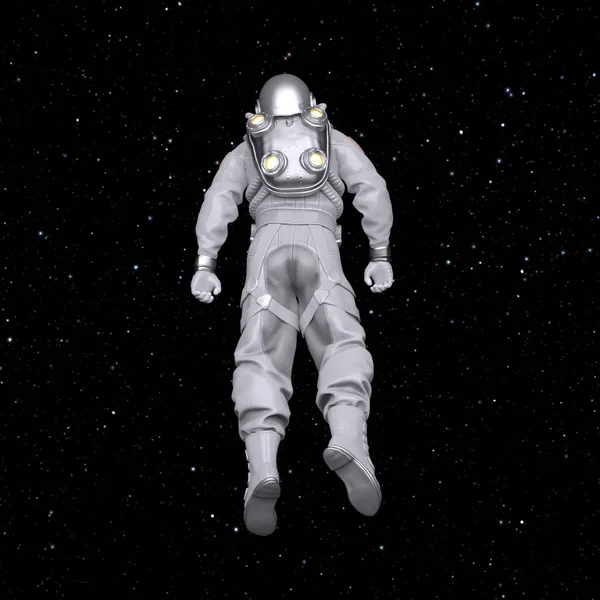 Återgivning Manlig Astronaut — Stockfoto