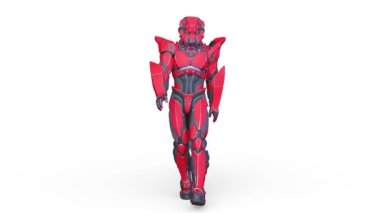 Yürüyen bir robotun 3 boyutlu canlandırması