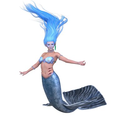 Bir denizkızının 3 boyutlu canlandırması