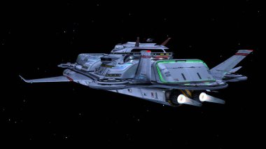 Bir uzay gemisinin 3d görüntülemesi