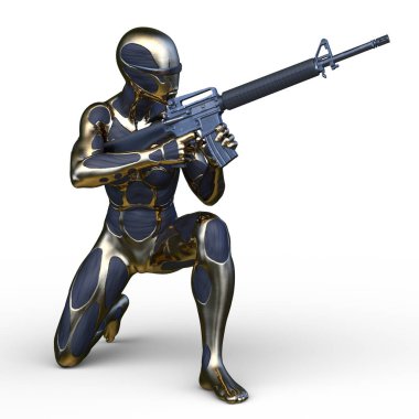 Bir siber adamın 3 boyutlu canlandırması