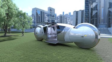 3D rendering of an automatic car