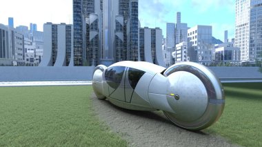 3D rendering of an automatic car