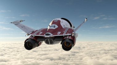 Bir uzay gemisinin 3d görüntülemesi