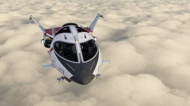 Bir uzay gemisinin 3d görüntülemesi