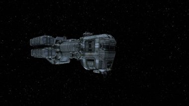 Bir uzay gemisinin 3d görüntülemesi