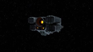 Bir uzay gemisinin 3d görüntülemesi