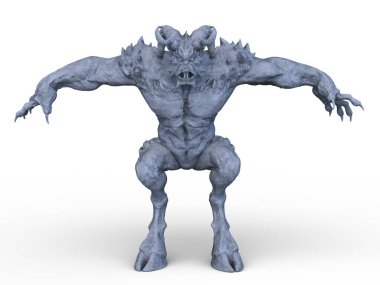 bir iblis 3D render