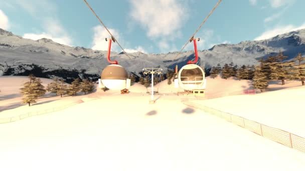 Rendering Skidområdet — Stockvideo