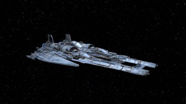Bir uzay gemisinin 3d görüntülemesi