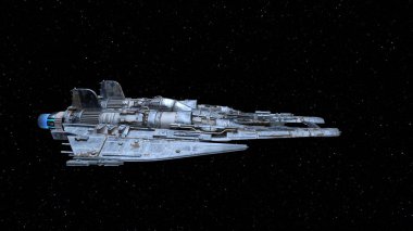 Bir uzay gemisinin 3d görüntülemesi