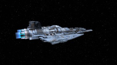 Bir uzay gemisinin 3d görüntülemesi