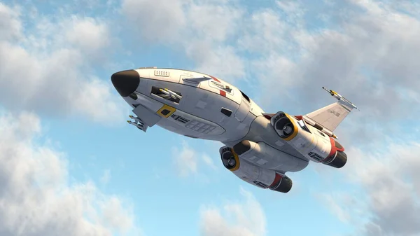 Візуалізація Космічного Корабля — стокове фото