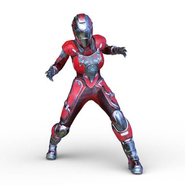 Bir siber kadının 3 boyutlu canlandırması