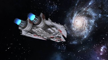 Bir uzay gemisinin 3d görüntülemesi