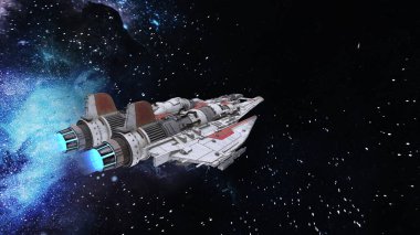 Bir uzay gemisinin 3d görüntülemesi