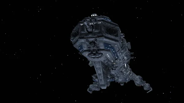 Рендеринг Космического Корабля — стоковое фото