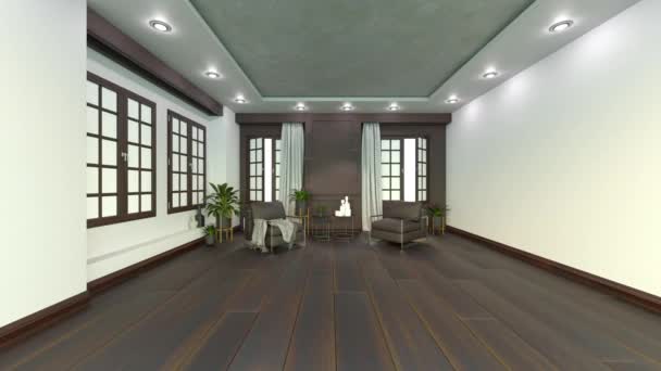 客厅的3D渲染 — 图库视频影像