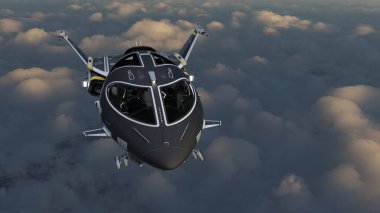 Bir uzay gemisinin 3d görüntülemesi