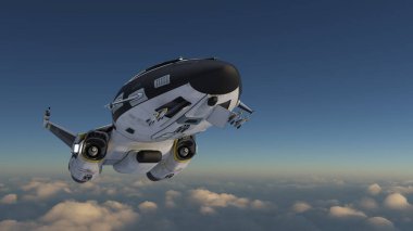 Bir uzay gemisinin 3d görüntülemesi