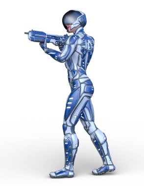 Bir siber kadının 3 boyutlu canlandırması